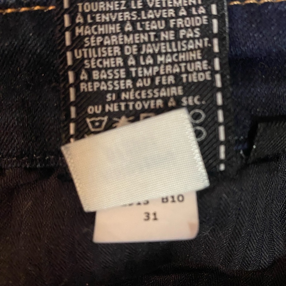 7 For All Mankind Kimmie Bootcut Stretchy Jeans Dark Blue Denim Wash Size 31 EUC - Picture 7 of 7